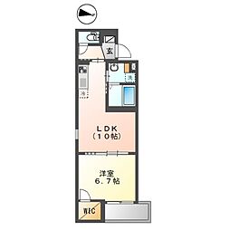 仮)梅田3丁目マンション新築工事 1LDKの間取図画像