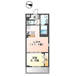仮)梅田3丁目マンション新築工事 1LDKの間取図画像