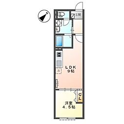 ファミリア池上 1LDKの間取図画像