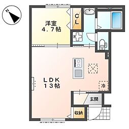 Bois Clair(ボワ クレール) 1LDKの間取図画像