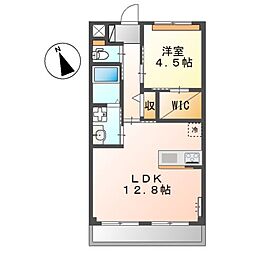 向日葵 1LDKの間取図画像