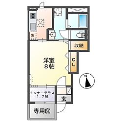 仮)北大路2丁目新築アパート 1Kの間取図画像