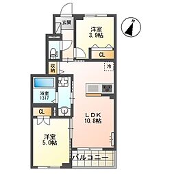 FORESTA 2LDKの間取図画像