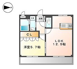ルピナスネオコート 1LDKの間取図画像