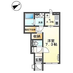 ル・レスト池田 1Kの間取図画像