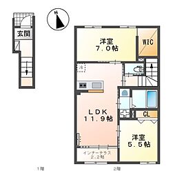 間取図画像 2LDK