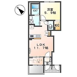 間取図画像 1LDK