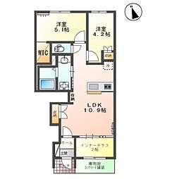 alwaysII(オールウェイズ ツー) 2LDKの間取図画像