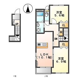 間取図画像 2LDK