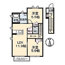 間取図画像 2LDK