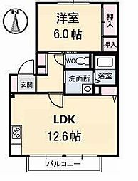 間取図画像 1LDK