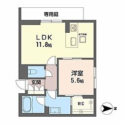 凛 1LDKの間取図画像