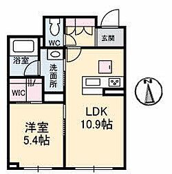 フィオーレ 1LDKの間取図画像