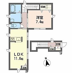 グランメゾン平井 1LDKの間取図画像