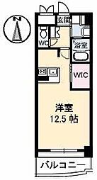 ネクステージナカイ ワンルームの間取図画像