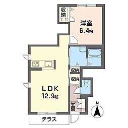 ゼーゲン・ハイム 1LDKの間取図画像
