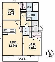 間取図画像 2LDK