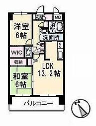 サンルーフパークマンション 2LDKの間取図画像