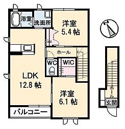 SincereA 2LDKの間取図画像