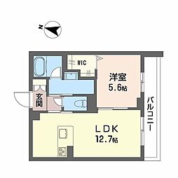 竹仲屋 1LDKの間取図画像