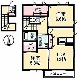 アンビエラA 2LDKの間取図画像
