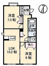 間取図画像 2LDK