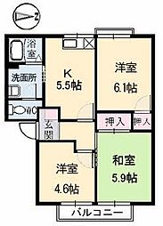 アメニティー 3Kの間取図画像