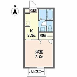 サンホープ 1Kの間取図画像
