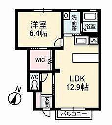 ベクエームM1 1LDKの間取図画像
