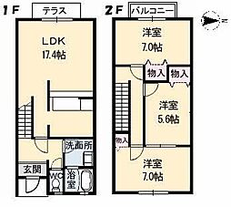 メゾンフォーエバー 3LDKの間取図画像