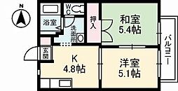 コンフォート 2Kの間取図画像