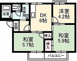 フォレスト88 3DKの間取図画像