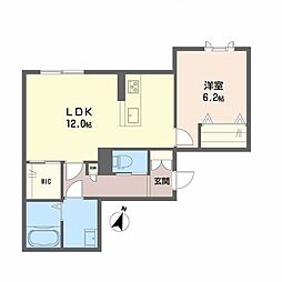 Noce堂形 1LDKの間取図画像