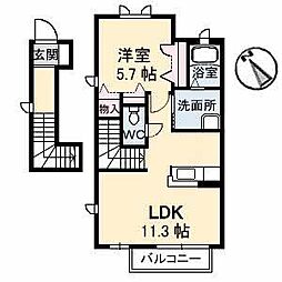 アレグリア 1LDKの間取図画像