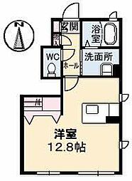 優美 ワンルームの間取図画像