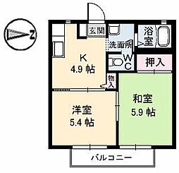 ラ・フォーレ・アダチ 2Kの間取図画像