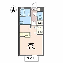 メゾン・オリーブ ワンルームの間取図画像