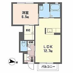 ミューズ 1LDKの間取図画像