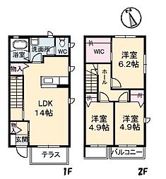 タビィハウス 3LDKの間取図画像