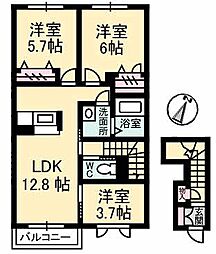サンフラワーG 3LDKの間取図画像