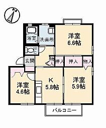 フォレスタ 3Kの間取図画像