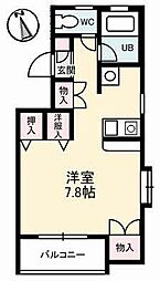 ファイブヒルズ ワンルームの間取図画像