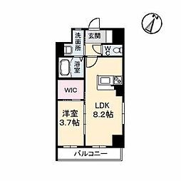 メゾンクレエキマエ 1LDKの間取図画像