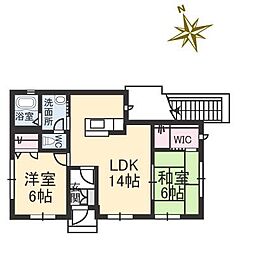 メゾン・ボナールB 2LDKの間取図画像