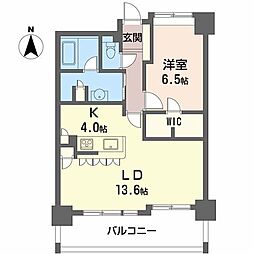 フローレンス幟町公園 1LDKの間取図画像