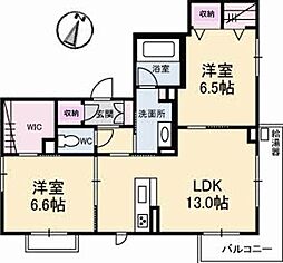 エクレール高須 2LDKの間取図画像