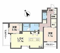 MONOLITH 2LDKの間取図画像