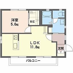ディアス徳沢 1LDKの間取図画像