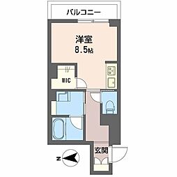 シャーメゾンステージウジナヒガシ ワンルームの間取図画像