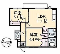 間取図画像 2LDK